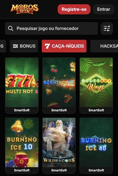 MorosWin Casino slots on mobile